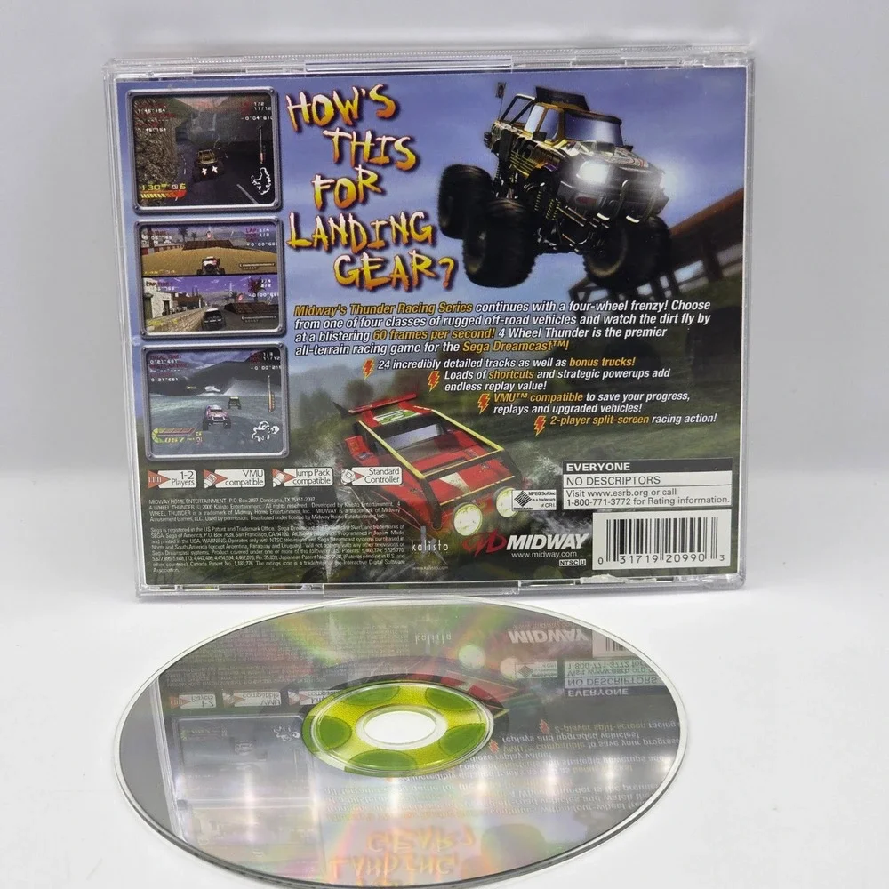 Sega 4 Wheel Thunder Dreamcast N/A Multicolor Racing Off-Road Midway Game